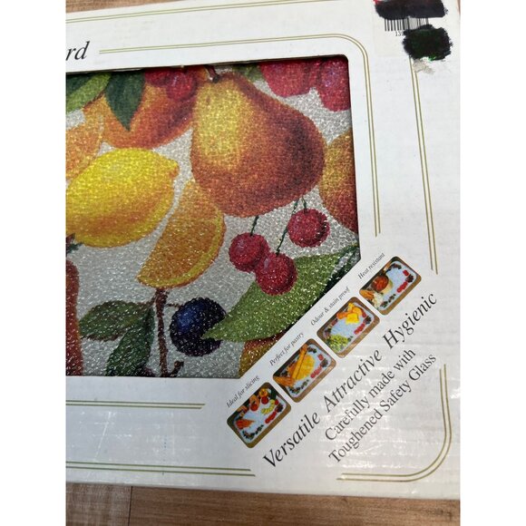 Universal Kitchen Board  Fruit Design Tempered  Glass Heat & Scratch Resistant - Picture 2 of 3